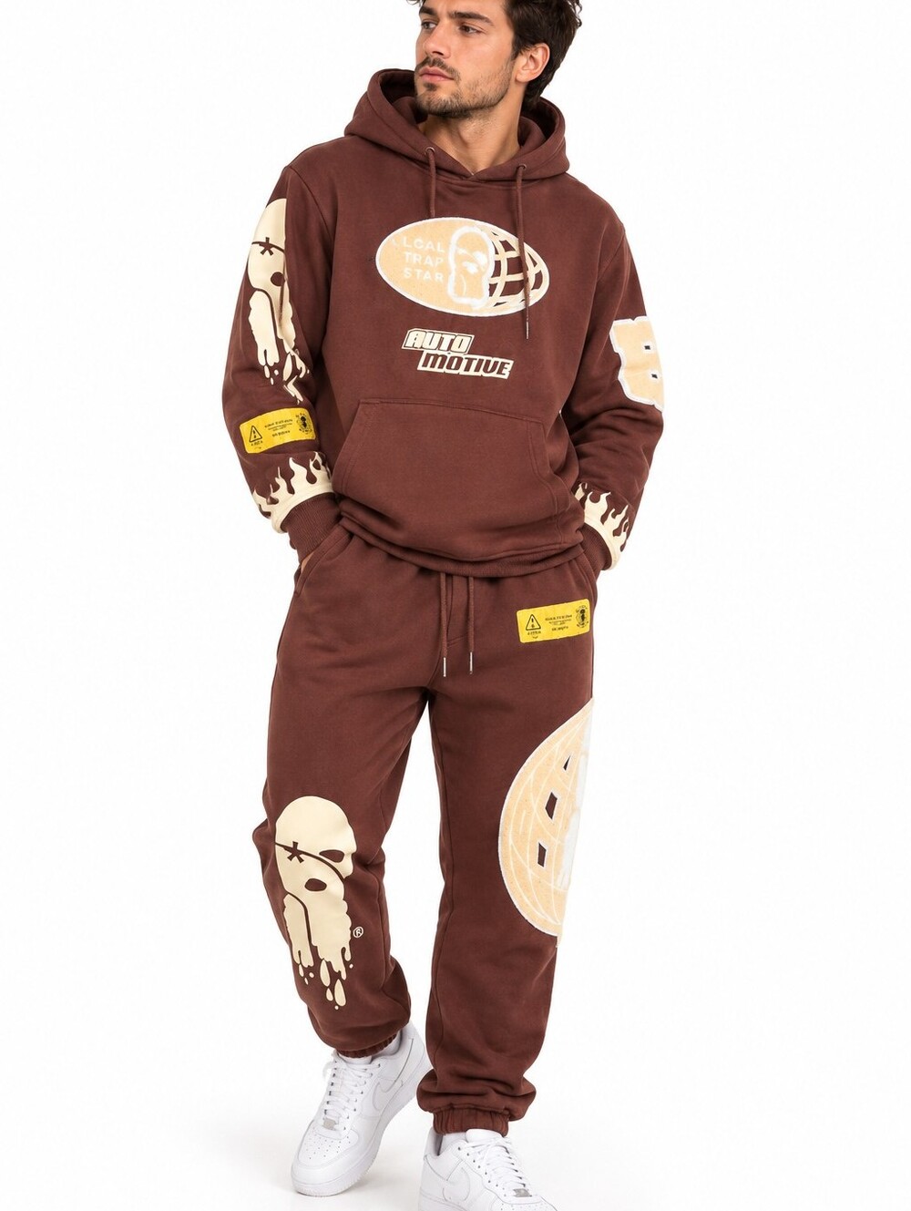 Local Trapstar Mens L Hoodie Sweatpants Set Brown Local To Global Streetwear